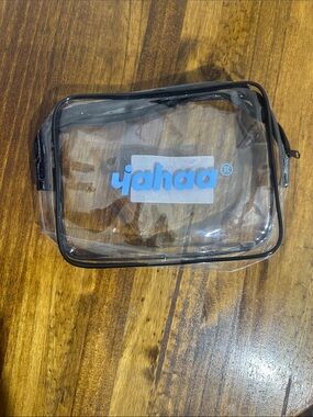 Yahada Clear Cosmetic Bag with Black Trim